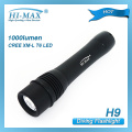 High quality hi-max cree xm-l T6 diving torch waterproof flashlight flashlight vagina